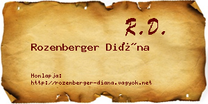 Rozenberger Diána névjegykártya